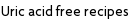 Uric acid free recipes